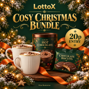 Cosy Christmas Bundle — illustrative artwork, 20p entry
